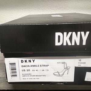 DKNY tan/brown heels with studs